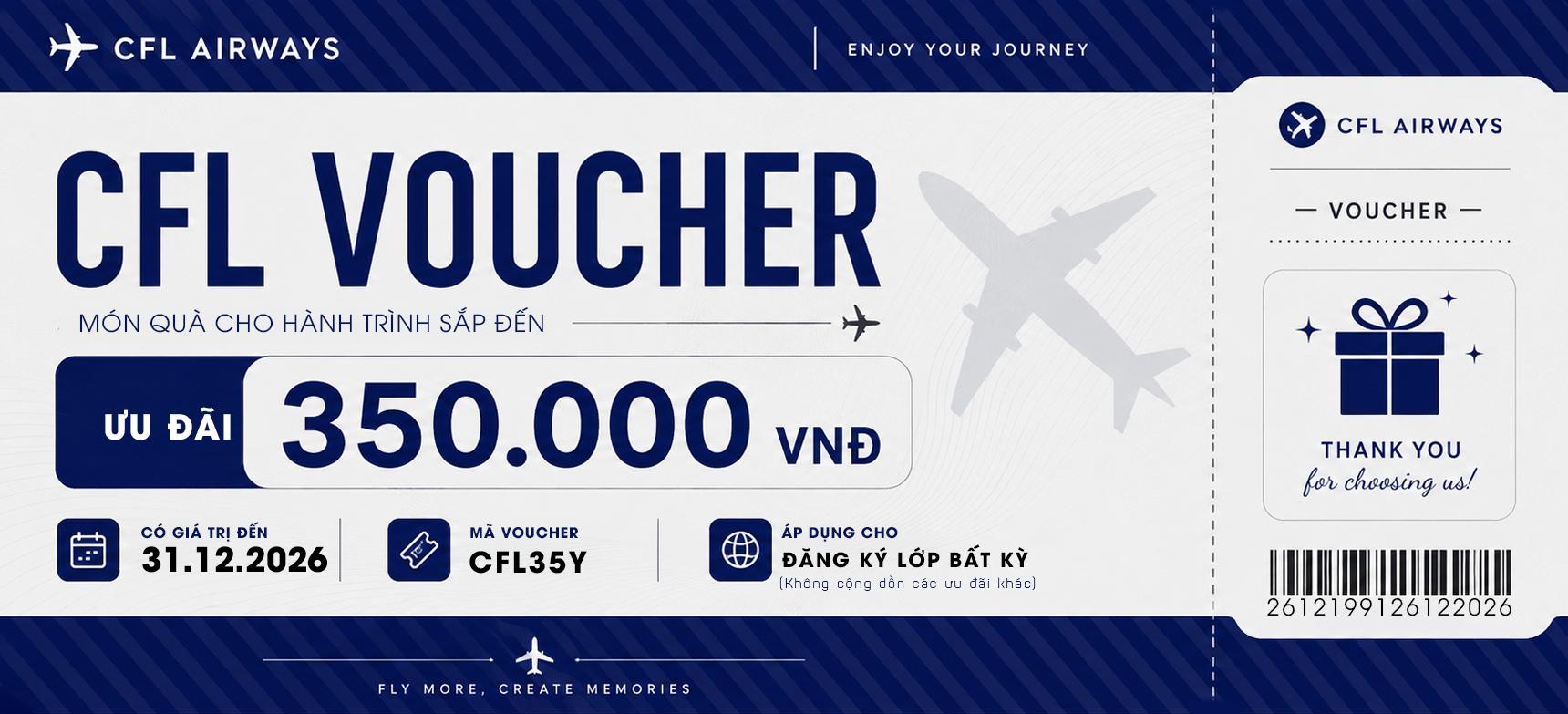 CFL Voucher ưu đãi 350.000 đồng